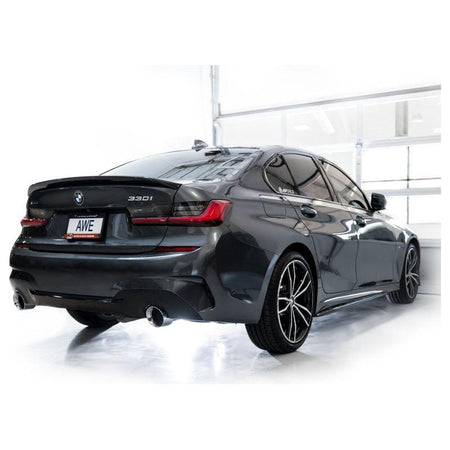 AWE 19-23 BMW 330i / 21-23 BMW 430i Base G2X Touring Axle Back Exhaust - Chrome Silver - NP Motorsports