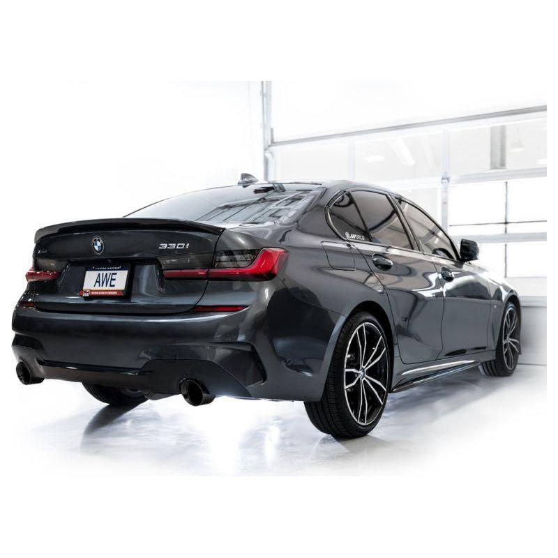 AWE 19-23 BMW 330i / 21-23 BMW 430i Base G2X Touring Axle Back Exhaust - Diamond Black - NP Motorsports