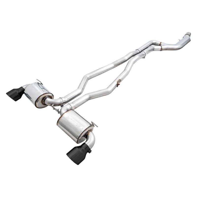 AWE 2020 Toyota Supra A90 Non-Resonated Touring Edition Exhaust - 5in Diamond Black Tips - NP Motorsports