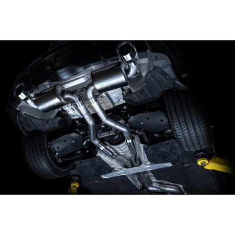 AWE 2020 Toyota Supra A90 Resonated Touring Edition Exhaust - 5in Chrome Silver Tips - NP Motorsports