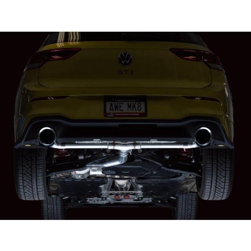 AWE 2022 VW GTI MK8 Touring Edition Exhaust - Chrome Silver Tips - NP Motorsports