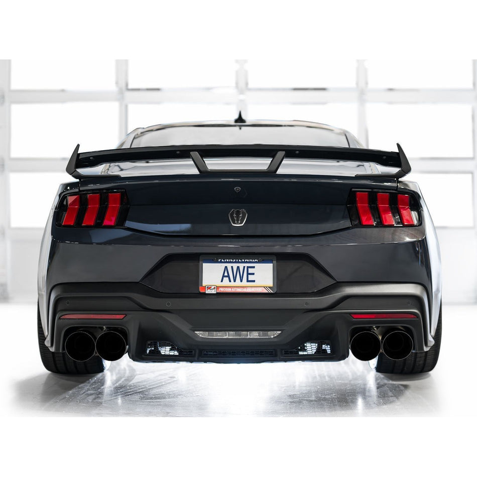 AWE 2024 Ford Mustang Dark Horse S650 RWD SwitchPath Catback Exhaust w/ Quad Diamond Black Tips - NP Motorsports