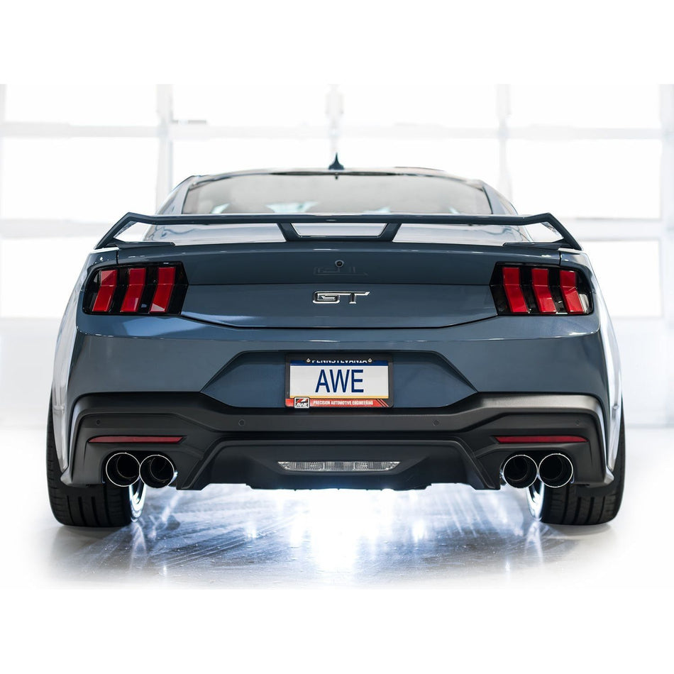 AWE 2024 Ford Mustang GT Fastback S650 RWD SwitchPath Catback Exhaust w/ Quad Chrome Silver Tips - NP Motorsports