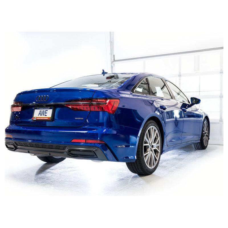 AWE Audi 2019-2023 C8 A6/A7 3.0T Touring Edition Cat-back Exhaust- Turn Downs - NP Motorsports