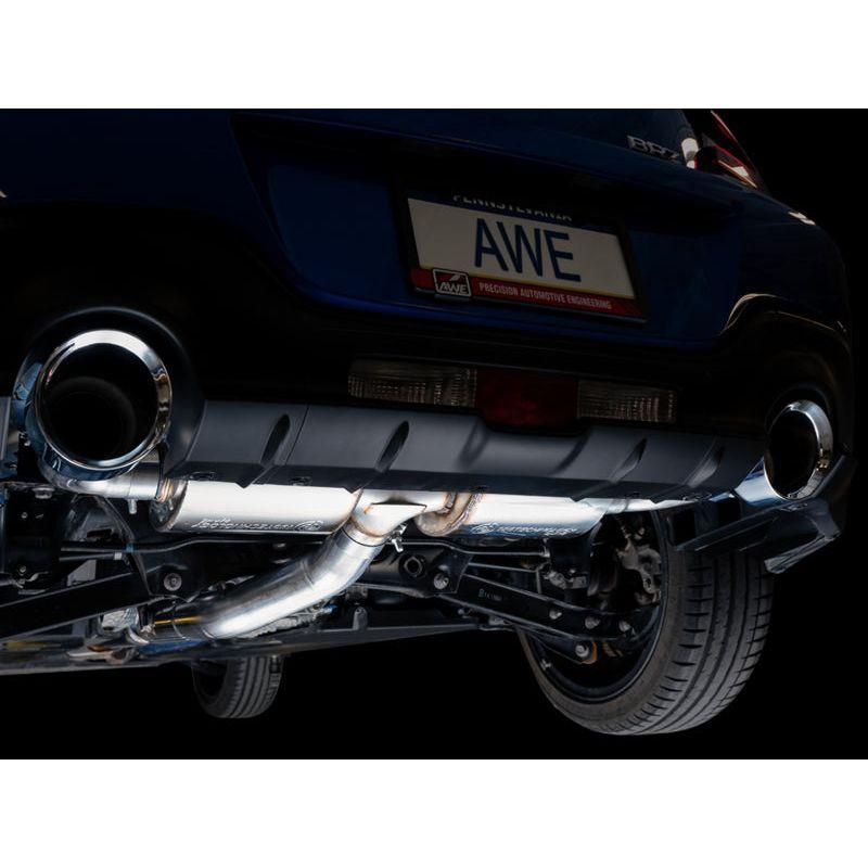 AWE Subaru BRZ/ Toyota GR86/ Toyota 86 Touring Edition Cat-Back Exhaust- Chrome Silver Tips - NP Motorsports