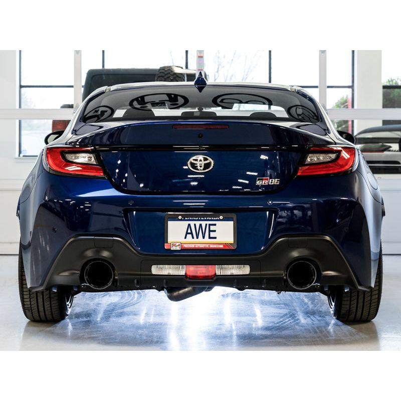 AWE Subaru BRZ/ Toyota GR86/ Toyota 86 Touring Edition Cat-Back Exhaust- Diamond Black Tips - NP Motorsports