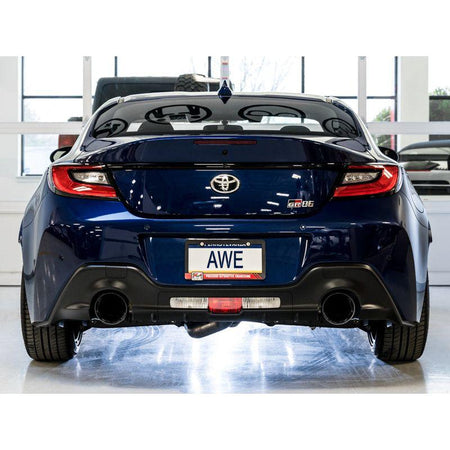 AWE Subaru BRZ/ Toyota GR86/ Toyota 86 Touring Edition Cat-Back Exhaust- Diamond Black Tips - NP Motorsports