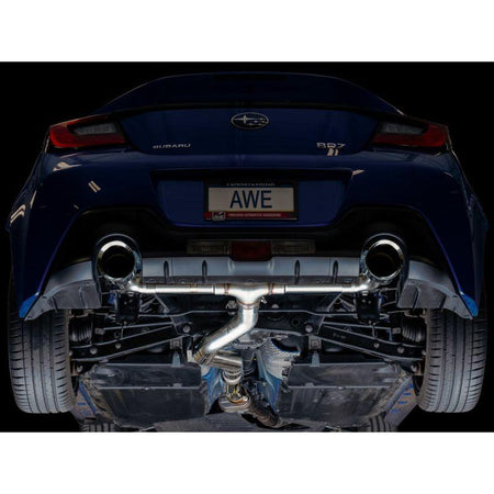 AWE Subaru BRZ/ Toyota GR86/ Toyota 86 Track Edition Cat-Back Exhaust- Chrome Silver Tips - NP Motorsports