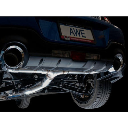 AWE Subaru BRZ/ Toyota GR86/ Toyota 86 Track Edition Cat-Back Exhaust- Chrome Silver Tips - NP Motorsports