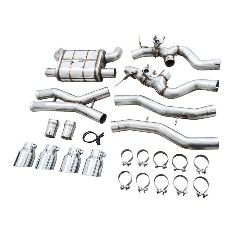 AWE SwitchPath Catback Exhaust for BMW G8X M3/M4 - Chrome Silver Tips - NP Motorsports