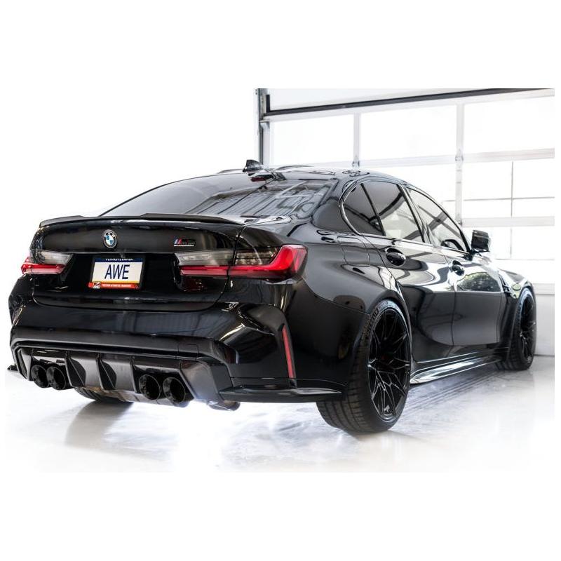 AWE SwitchPath Catback Exhaust for BMW G8X M3/M4 - Diamond Black Tips - NP Motorsports