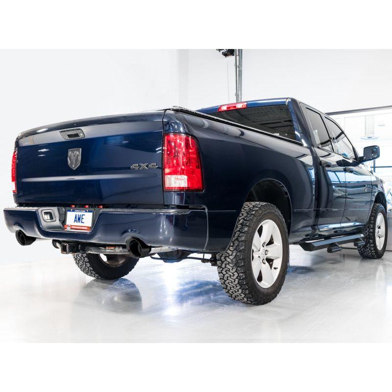 AWE Tuning 09-18 RAM 1500 5.7L (w/Cutouts) 0FG Dual Rear Exit Cat-Back Exhaust - Diamond Black Tips - NP Motorsports