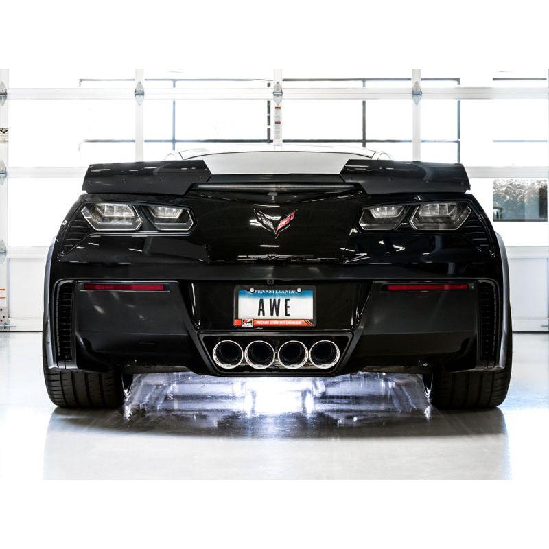 AWE Tuning 14-19 Chevy Corvette C7 Z06/ZR1 (w/o AFM) Touring Edition Axle-Back Exhaust w/Chrome Tips - NP Motorsports