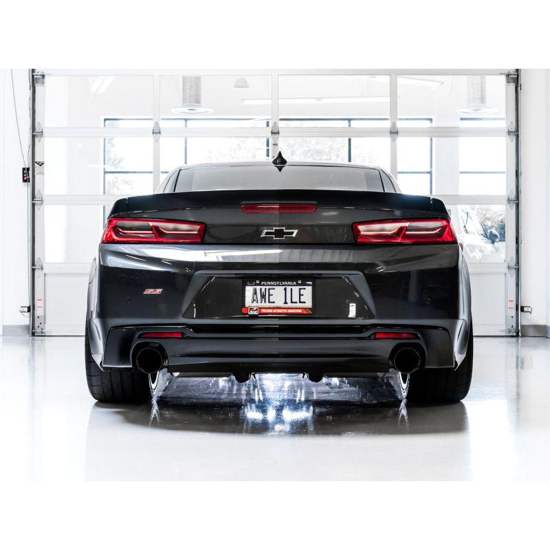 AWE Tuning 16-19 Chevrolet Camaro SS Axle-back Exhaust - Touring Edition (Diamond Black Tips) - NP Motorsports