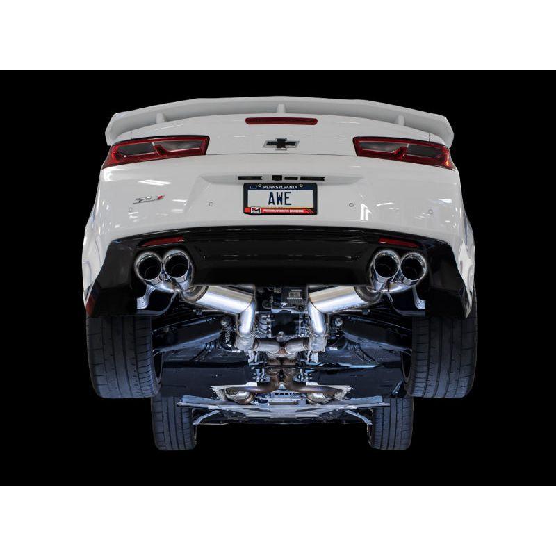 AWE Tuning 16-19 Chevrolet Camaro SS Axle-back Exhaust - Touring Edition (Quad Chrome Silver Tips) - NP Motorsports