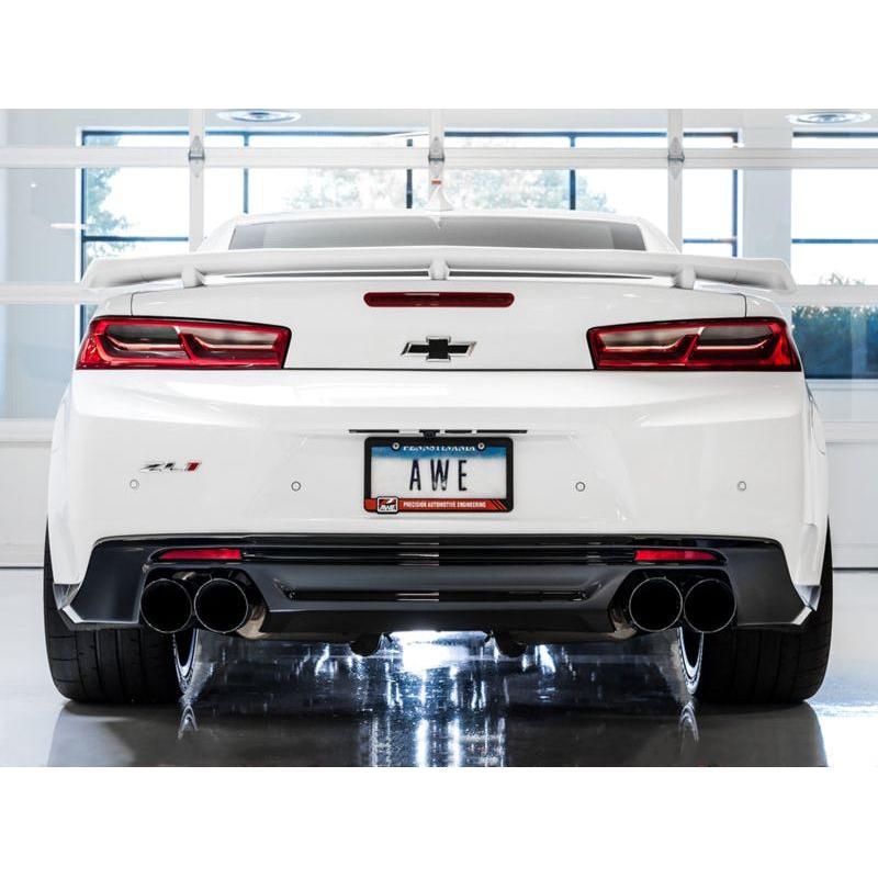 AWE Tuning 16-19 Chevrolet Camaro SS Axle-back Exhaust - Touring Edition (Quad Diamond Black Tips) - NP Motorsports