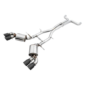 AWE Tuning 16-19 Chevy Camaro SS Non-Res Cat-Back Exhaust -Touring Edition (Quad Diamond Black Tips) - NP Motorsports