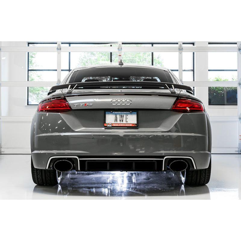 AWE Tuning 18-19 Audi TT RS 8S/RK3 2.5L Turbo Track Edition Exhaust - Diamond Black RS-Style Tips - NP Motorsports