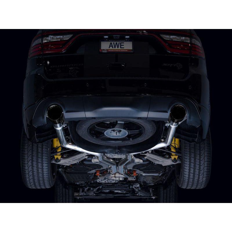 AWE Tuning 18-23 Dodge Durango SRT & Hellcat Track Edition Exhaust - Diamond Black Tips - NP Motorsports