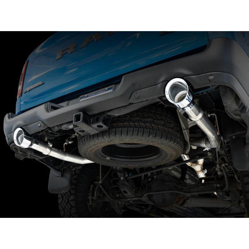 AWE Tuning 19-21 RAM 1500 5.7L (w/Cutouts) 0FG Dual Rear Exit Cat-Back Exhaust - Chrome Silver Tips - NP Motorsports