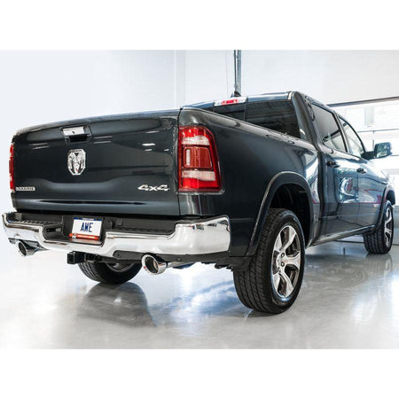 AWE Tuning 19-21 RAM 1500 5.7L (w/Cutouts) 0FG Dual Rear Exit Cat-Back Exhaust - Chrome Silver Tips - NP Motorsports