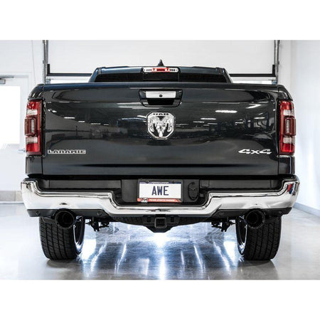 AWE Tuning 19-21 RAM 1500 5.7L (w/Cutouts) 0FG Dual Rear Exit Cat-Back Exhaust - Diamond Black Tips - NP Motorsports