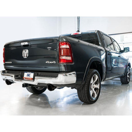 AWE Tuning 19-21 RAM 1500 5.7L (w/Cutouts) 0FG Dual Rear Exit Cat-Back Exhaust - Diamond Black Tips - NP Motorsports