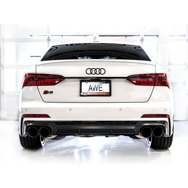 AWE Tuning 19-23 Audi C8 S6/S7 2.9T V6 AWD Touring Edition Exhaust - Diamond Black Tips - NP Motorsports