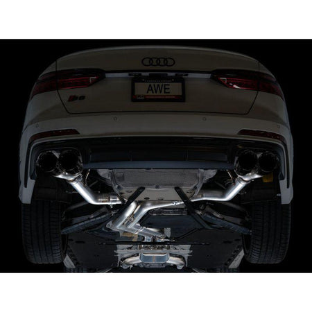 AWE Tuning 19-23 Audi C8 S6/S7 2.9T V6 AWD Track Edition Exhaust - Diamond Black Tips - NP Motorsports