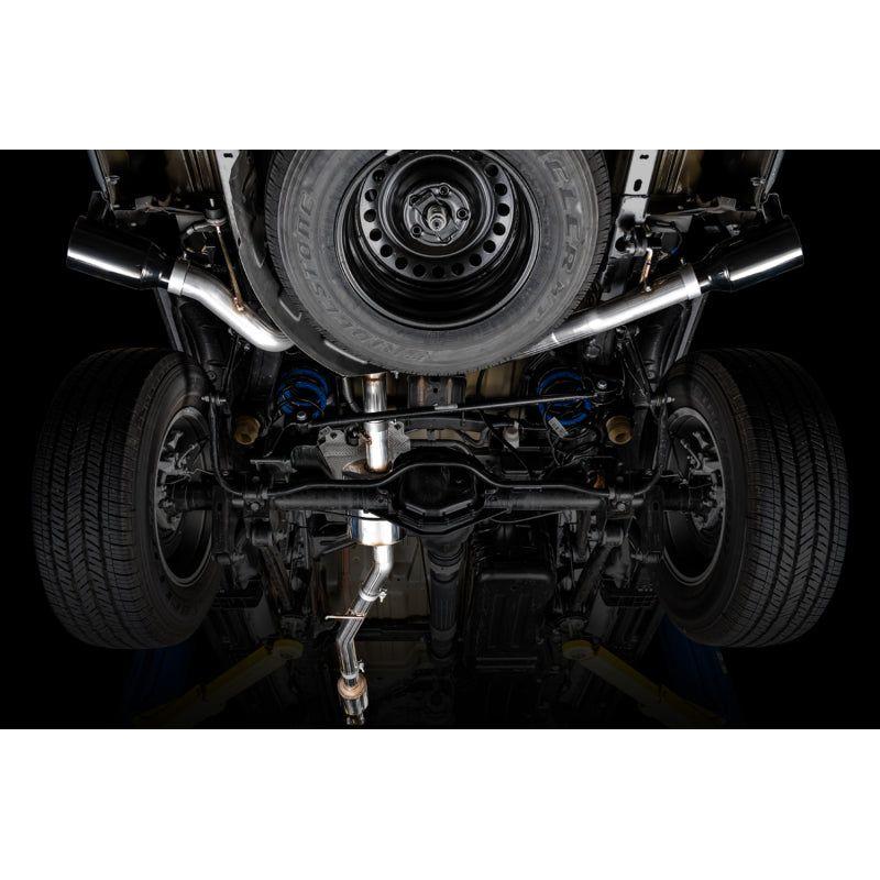 AWE Tuning 20-21 Jeep Gladiator JT 3.6L Tread Edition Cat-Back Dual Exhaust - Diamond Black Tip - NP Motorsports