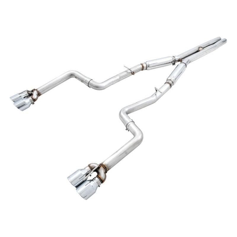 AWE Tuning 2015+ Dodge Challenger 6.4L/6.2L SC Track Edition Exhaust - Quad Chrome Silver Tips - NP Motorsports