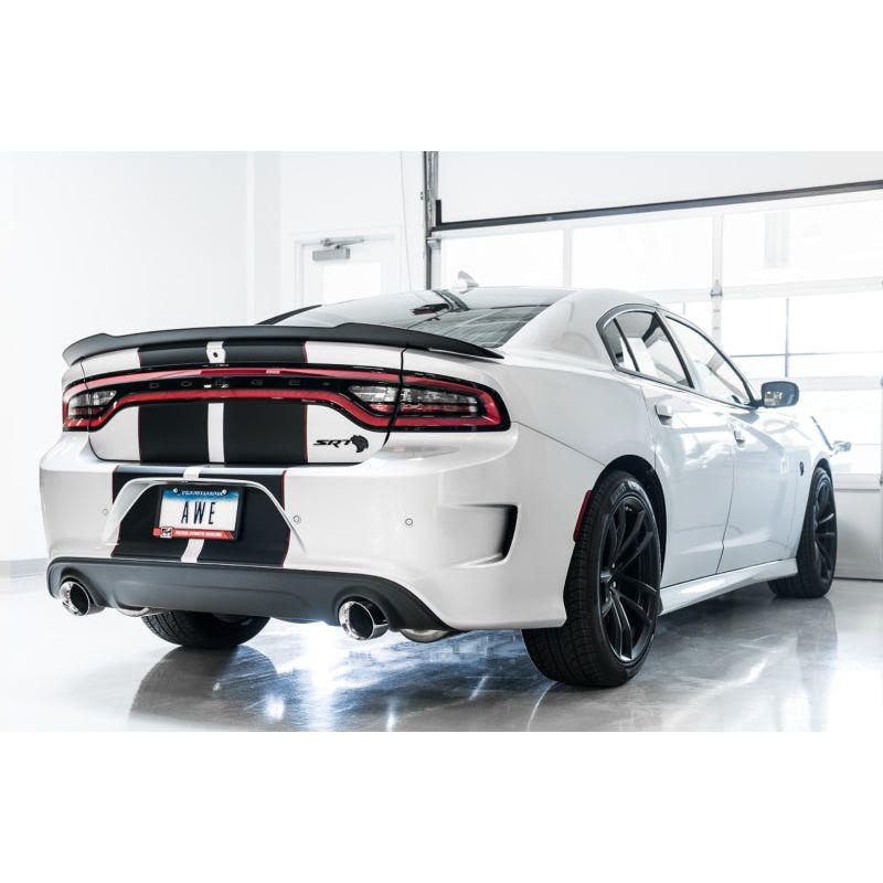 AWE Tuning 2015+ Dodge Charger 6.4L/6.2L SC Non-Resonated Touring Edition Exhaust - Silver Tips - NP Motorsports