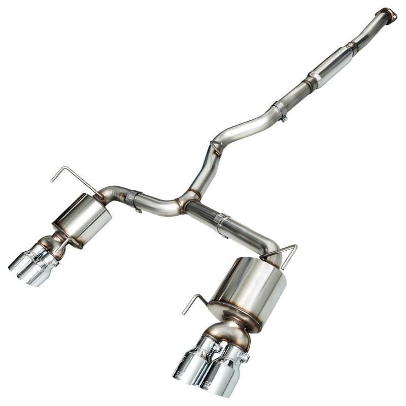 AWE Tuning 2015+ Subaru WRX VA Sedan Touring Edition Exhaust - Chrome Silver Tips (102mm) - NP Motorsports