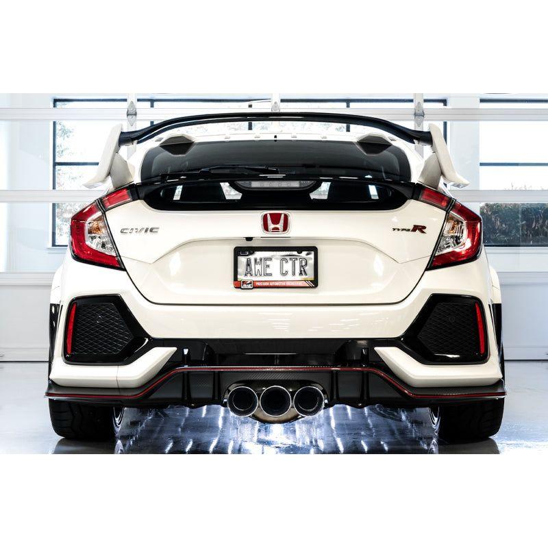 AWE Tuning 2017+ Honda Civic Type R Track Edition Exhaust w/Front Pipe & Triple Chrome Silver Tips - NP Motorsports