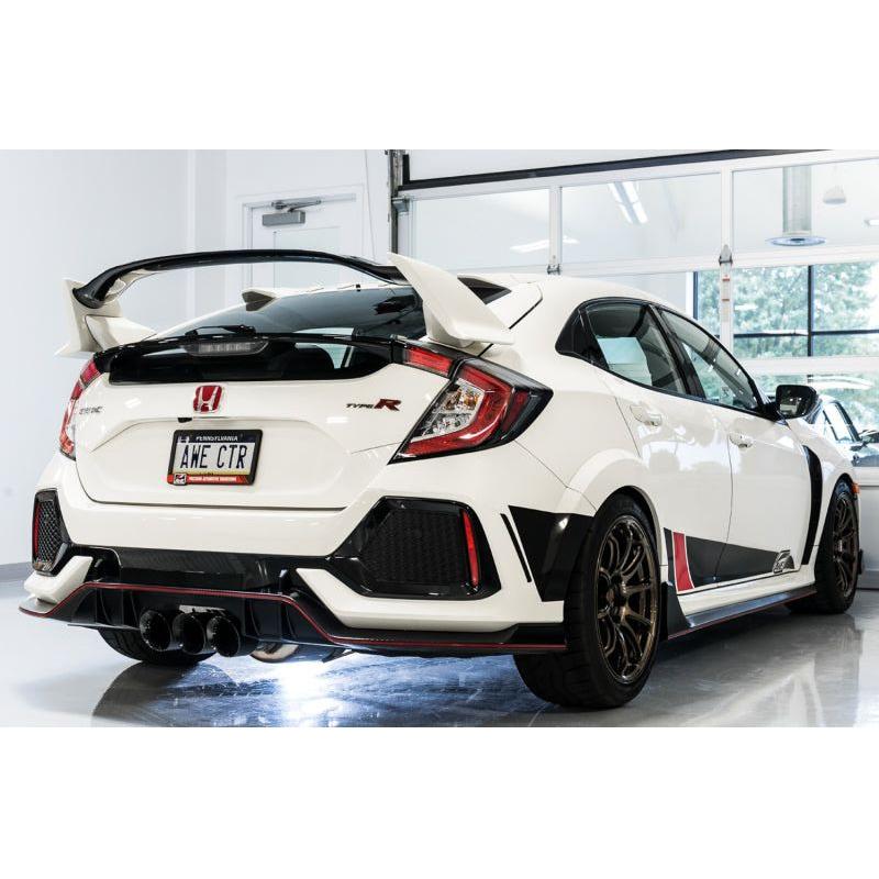 AWE Tuning 2017+ Honda Civic Type R Track Edition Exhaust w/Front Pipe & Triple Diamond Black Tips - NP Motorsports