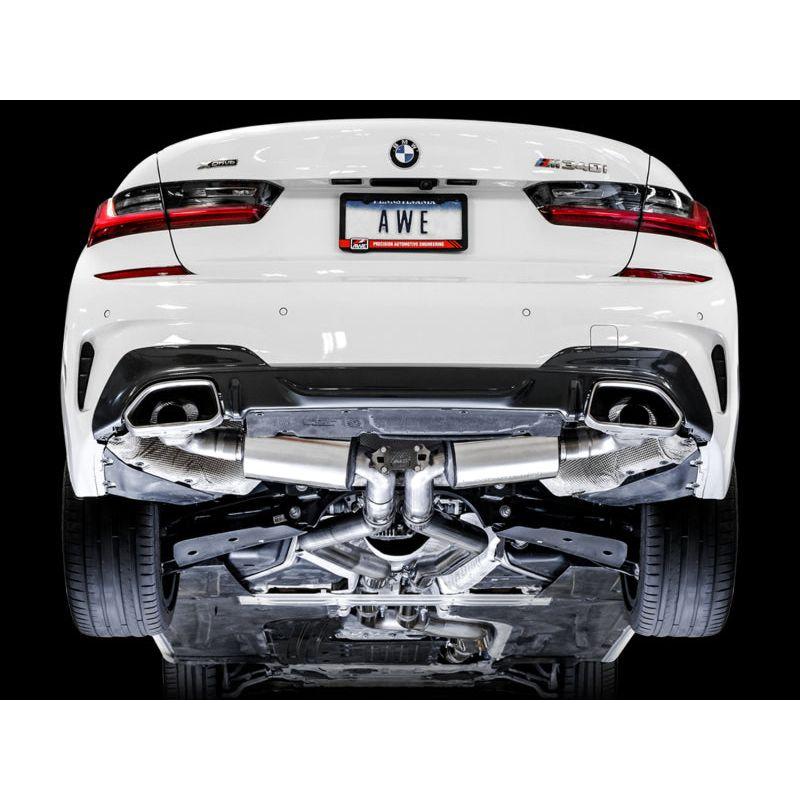AWE Tuning 2019+ BMW M340i (G20) Non-Resonated Touring Edition Exhaust (Use OE Tips) - NP Motorsports