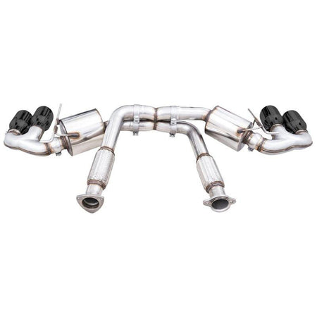 AWE Tuning 2020 Chevrolet Corvette (C8) Touring Edition Exhaust - Quad Diamond Black Tips - NP Motorsports