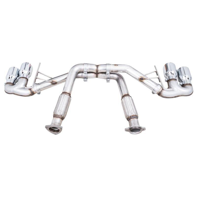 AWE Tuning 2020 Chevrolet Corvette (C8) Track Edition Exhaust - Quad Chrome Silver Tips - NP Motorsports