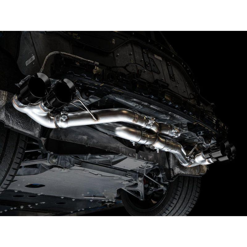AWE Tuning 2020 Chevrolet Corvette (C8) Track Edition Exhaust - Quad Diamond Black Tips - NP Motorsports
