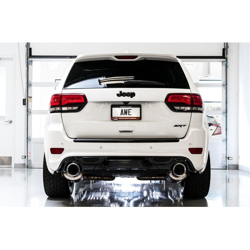 AWE Tuning 2020 Jeep Grand Cherokee SRT Track Edition Exhaust - Diamond Black Tips - NP Motorsports