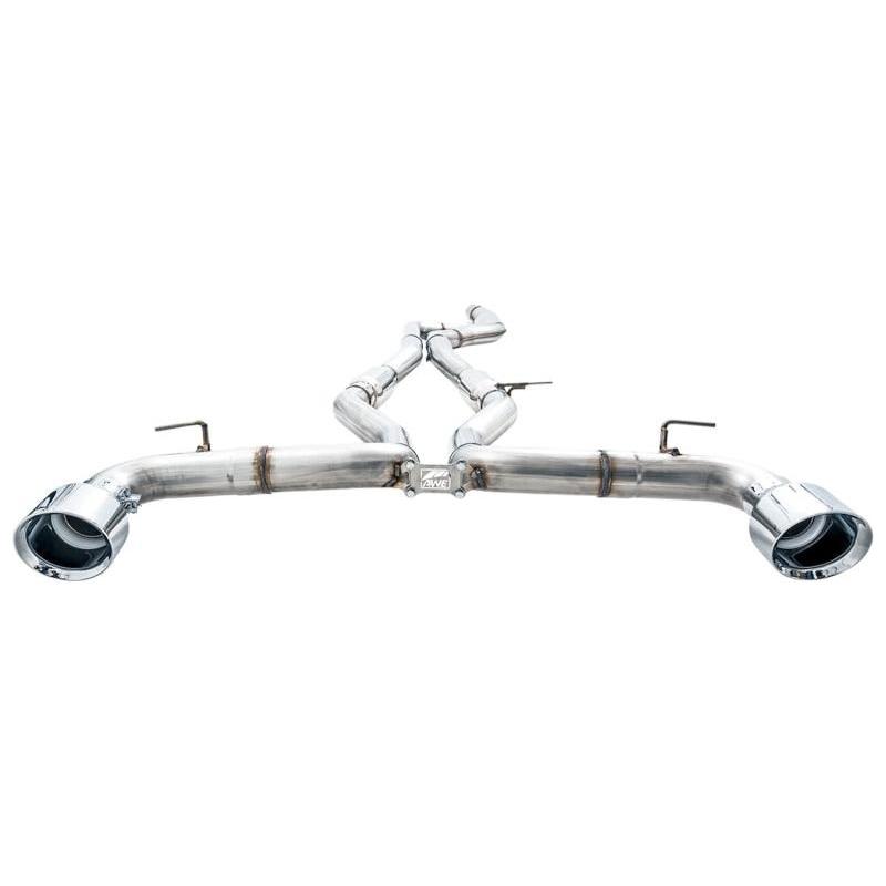 AWE Tuning 2020 Toyota Supra A90 Track Edition Exhaust - 5in Chrome Silver Tips - NP Motorsports