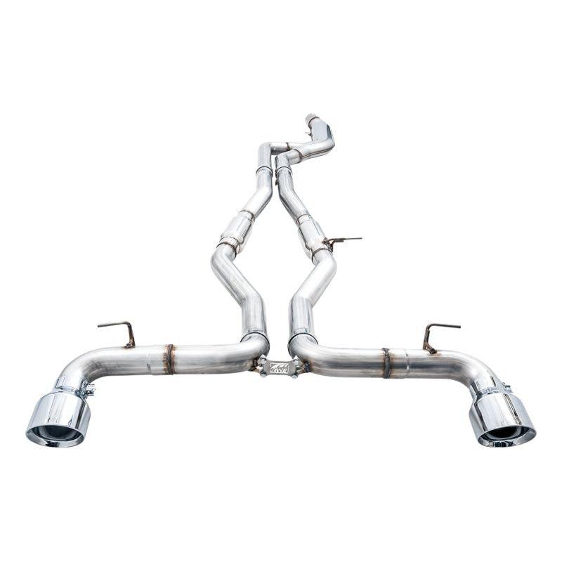 AWE Tuning 2020 Toyota Supra A90 Track Edition Exhaust - 5in Chrome Silver Tips - NP Motorsports