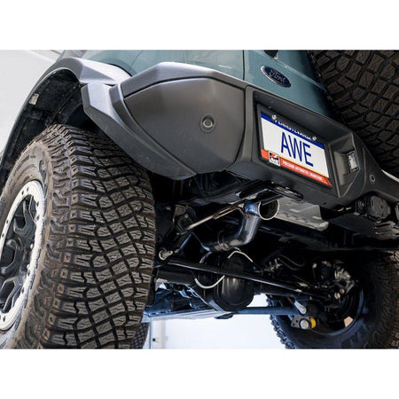 AWE Tuning 2021+ Ford Bronco 0FG Exhaust (No Tips) w/ Bash Guard - NP Motorsports