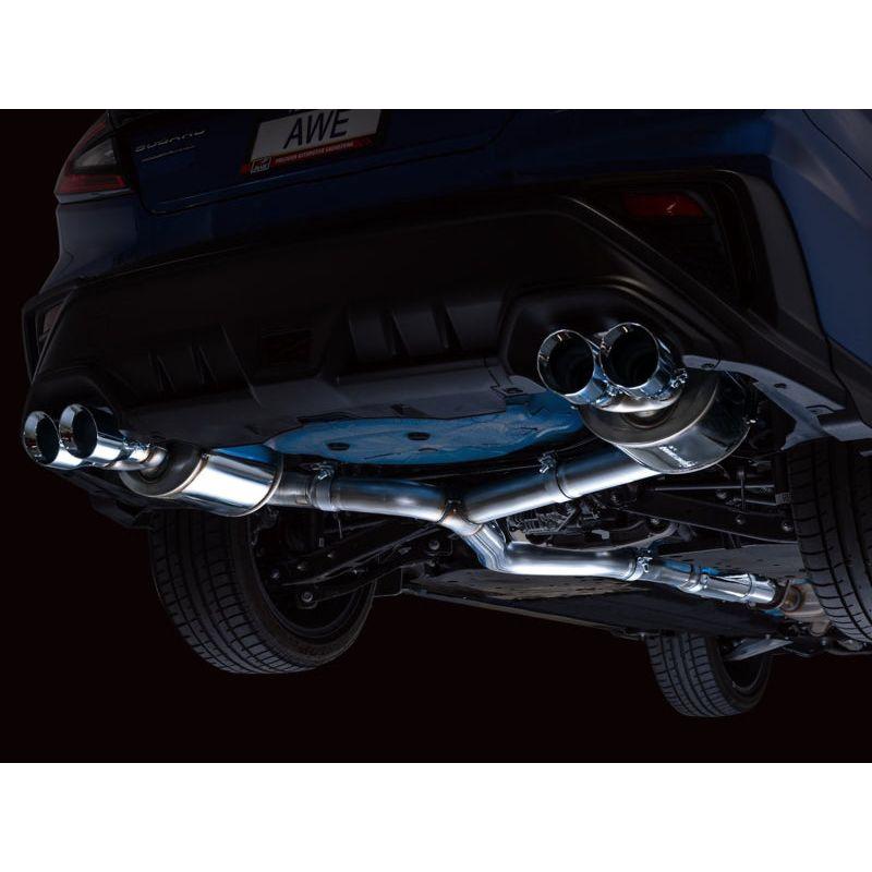 AWE Tuning 2022+ VB Subaru WRX Touring Edition Exhaust - Chrome Silver Tips - NP Motorsports