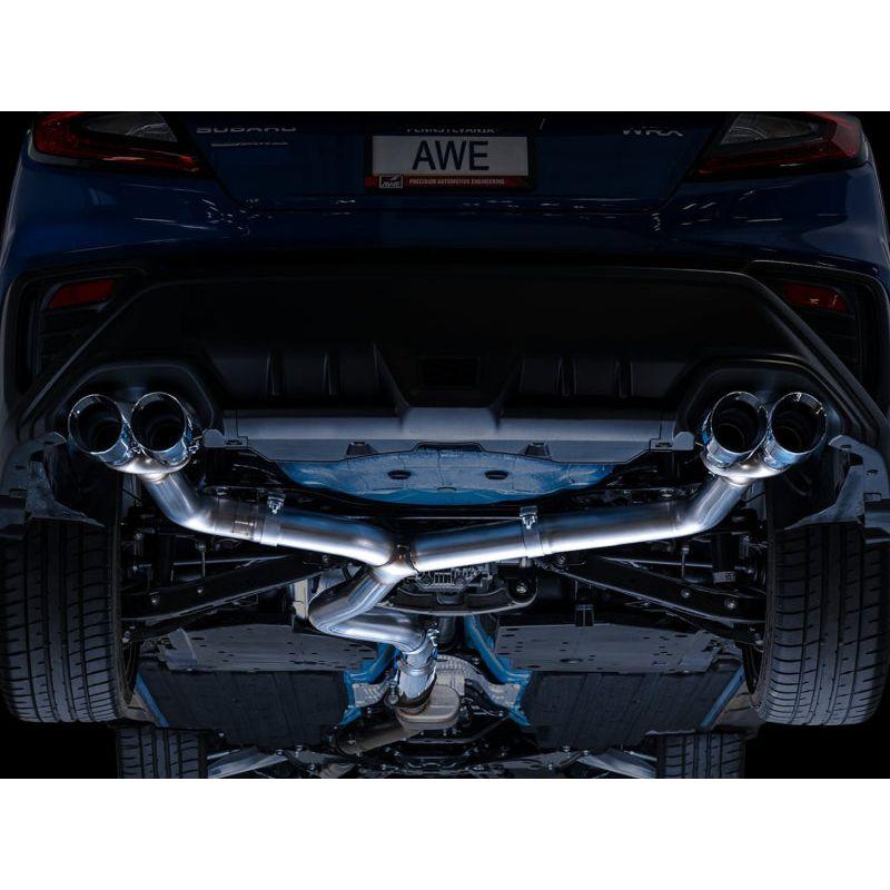AWE Tuning 2022+ VB Subaru WRX Track Edition Exhaust - Chrome Silver Tips - NP Motorsports