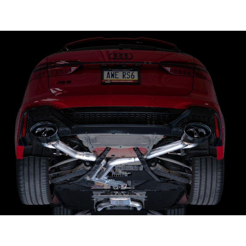 AWE Tuning 21-23 Audi C8 RS6/RS7 SwitchPath Cat-back Exhaust - Diamond Black Tips - NP Motorsports