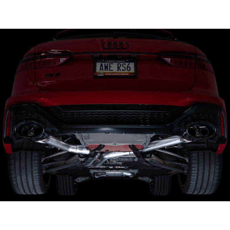 AWE Tuning 21-23 Audi C8 RS6/RS7 SwitchPath Cat-back Exhaust - Diamond Black Tips - NP Motorsports