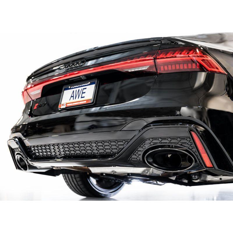 AWE Tuning 21-23 Audi C8 RS6/RS7 SwitchPath Cat-back Exhaust - Diamond Black Tips - NP Motorsports