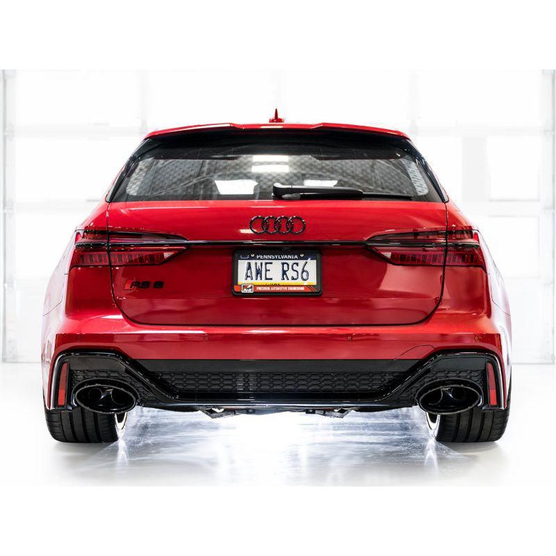 AWE Tuning 21-23 Audi C8 RS6/RS7 SwitchPath Cat-back Exhaust - Diamond Black Tips - NP Motorsports