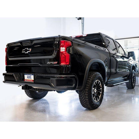 AWE Tuning 22-23 GMC Sierra 1500 AT4X 6.2L 0FG Catback Split Dual (Flat Bumper) - Bashguard(No Tips) - NP Motorsports